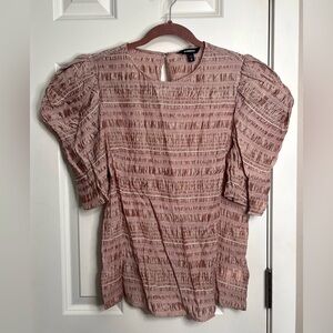 Express Puff Sleeve Textured Blouse